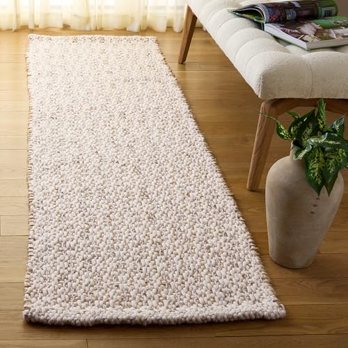 SAFAVIEH Natural Fiber Collection Area Rug - 2'3" x 8' Runner, Natural & Silver, Handmade Jute & Wool, Ideal for Living Room, Hallway, Foyer, Entryway, Bedroom (NFB225G) - color: Natural/Silver, size: 2'3" x 8' (Runner)