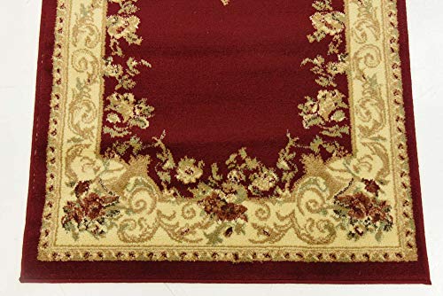 Unique Loom Versailles Collection Area Rug - Henry (2' 7" x 10' Runner Red/Brown) - color: Red/Brown, size: 2'7" x 10' (Runner)