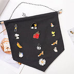 3pcs Cotton Canvas Wall-Mounted Brooch,Wall Hanging Jewelry Display Storage Set for Pin and Brooch Collections(C) - color: C
