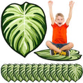 Tinideya 12 Pcs Kids Carpet Circle Seats for Class 16 Inch Round Classroom Rug Back to School Floor Cushions Soft Educational Mat Non Slip First Day of School Learning Playing Areas(Leaf) - style: Leaves