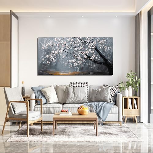 Canvas Wall Art Decor Modern Botanical Wall Art Prints Art Work For Flower Wall Decor Black And White Floral Wall Art Pictures For Living Room Bedroom Office Decor 20"X 40" Artwork For Walls - color: XY-01P, size: 40"L x 20"W
