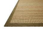 Loloi Amber Lewis Lilah Collection LIH-01 Natural/Olive 2'-3" x 3'-9" Accent Rug Jute, Wool, Cotton, Neutral, Living, Bedroom, Dining, Rug - color: Natural / Olive, size: 2'3" x 3'9" (Rectangular)