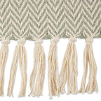 DII Chevron Throw Collection Handloomed Cotton, 50x60, Artichoke - color: Artichoke, size: 50x60"