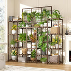 EnHomee Plant Stand Indoor Tall Plant Stand Outdoor Large Wood Plants Shelf with 18-22 Pots for Patio, Living Room, Garden, Balcony, 55.9" Wx63.1 Hx11.78 D