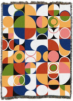 Pure Country Weavers Bauhaus Retro Blanket - Mid Century Modern - Gift Tapestry Throw Woven from Cotton - Made in The USA (60X80) - color: Bauhaus Retro, size: 60X80