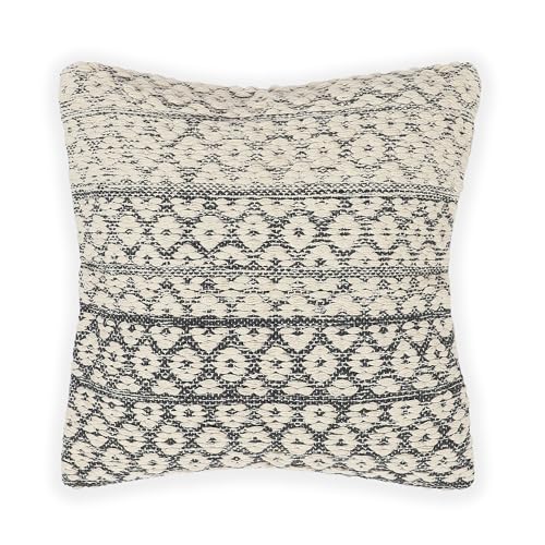 · REDEARTH · Tufted Throw Pillow Cushion Covers - Boho Textured Woven Decorative Cases Set for Couch - Sofa - Bed - Farmhouse - Chair - Covered Patio - car - 100% Cotton (18x18 ; Dark Gray) Pack of 2 - color: Gradient Diamonds Dark Gray, size: 18" x 18" (