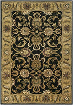 SAFAVIEH Classic Collection 5' x 8' Black / Gold CL252A Handmade Traditional Oriental Premium Wool Area Rug - size: 5' x 8' (Rectangular)