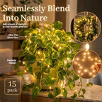 DomeStar 15 Pack Battery Operated Fairy Lights, Warm Fairy Led Lights for Mason Jars DIY Crafts Wedding Table Centerpieces - color: Warm White, size: fifteen
