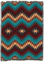 Pure Country Weavers Desert Oasis - Western Tapestry Throw Blanket Woven from Cotton - Made in The USA (72x54) - color: Desert Oasis