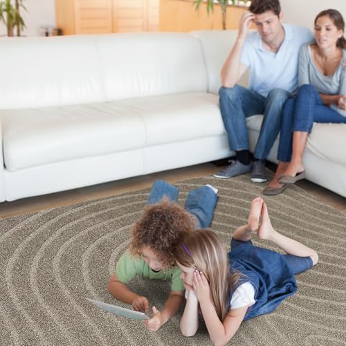 LUXE WEAVERS Modern Geometric Wave Taupe 2x3 Area Rug - color: Taupe, size: 2' x 3' (Rectangular)