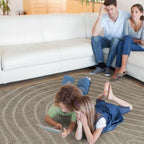 LUXE WEAVERS Modern Geometric Wave Taupe 2x3 Area Rug - color: Taupe, size: 2' x 3' (Rectangular)