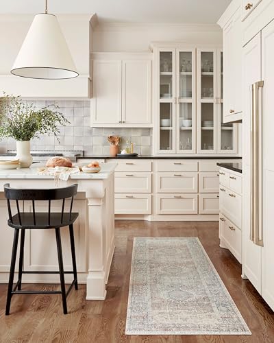 Loloi Chris Loves Julia Jules Collection JUL-07 Natural/Ocean 7'-6'' x 9'-6'', .13" Pile Height, Area Rug - color: Natural / Ocean, size: 7'6" x 9'6" (Rectangular)