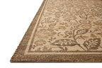 Loloi Chris Loves Julia Rue Collection RUE-03 Bark/Mocha 2'-3" x 3'-9" Accent Rug Jute Neutral Floral Living Room Bedroom Rug - color: Bark / Mocha, size: 2'3" x 3'9" (Rectangular)
