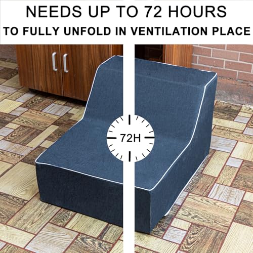 27" x 20" Ergonomic Floor Cushion | L Shape Foam-Filled Lumbar Support Pillow | Versatile Indoor-Outdoor Seating for Home Decor, Picnics, Yoga & Meditation Spaces (Navy Blue) - color: Navy Blue