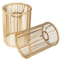 2 pack Small Lampshades for Table Lamp Shade Floor Lamp Shade,woven rattan boho Bamboo Lampshades,5.5"x5.5"x7.9" - color: White/beige