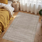 Rugxara 3x5 Washable Entryway Rug, Non Slip Boho Runner Rugs for Hallway, Entrance, Kitchen, Bathroom, Laundry Room, Soft Entryway Carpet, Throw Low Pile Retro Imitation Wool Carpet, Apricot - color: Apricot, size: 3' x 5' (Rectangular)