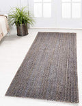 Unique Loom Braided Jute Collection Area Rug - Dhaka (2' 7" x 6' 1" Runner, Gray) - color: Grey, size: 2'7" x 6'1" (Runner)