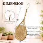 Premium Edition - Thai Natural Light Bamboo Super Sanctuary Orchid Hanging Basket 6 Inch (Set of 2) - color: 6 Inch Light Natural 2-pack