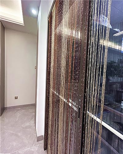 ave split Decorative Door String Curtain Wall Panel Fringe Window Room Divider Blind Divider Tassel Screen Home 100cm200cm (#018317) - color: #018317