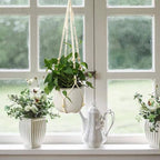 Plant Hanger Indoor Hanging Planter Basket for Indoor Outdoor Boho Home Decor 35 Inch, Ivory, Set of 1 (POTS NOT Included)