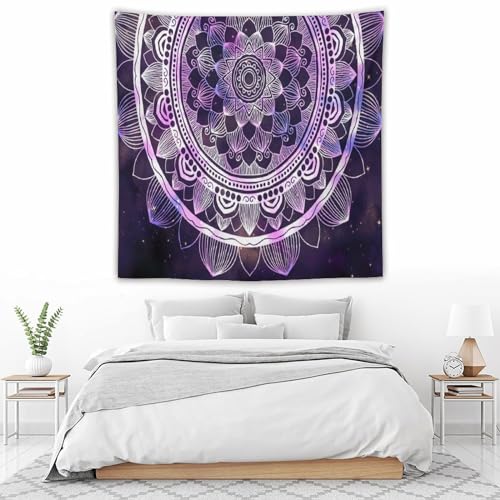 HZOHNAGO Mandala Tapestry Abstract Ancient Geometric Star Field Colorful Galaxy Pattern Printed Wall Tapestry Watercolor Abstract Wall Hanging for Bedroom Living Room Dorm 60" W x 60" H - color: Mandala-1, size: 60"L x 60"W