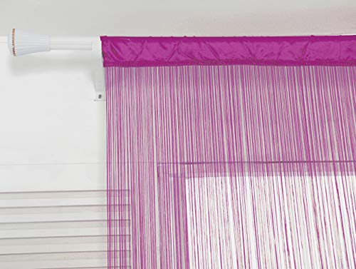 HSYLYM Spaghetti String Curtains for Doorways Privacy Door Frame Tassel Hippy Wall Kitchen Hallway Boho Fringe Curtain Hanging Door Room Dividers Decor 1 Panel（39×79in/100×200cm,Rose） - color: Rose, size: 39"W x 79"L (Pack of 1)