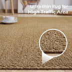 Softlife Hallway Runner Rug 2x6 ft Faux Jute Rugs Washable Entryway Rug Hall Carpet Runner Modern Farmhouse Laundry Kitchen Room Mat Long Carpet for Bathroom, Brown - color: Brown, size: 2' x 6' (24"x72")