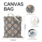 Boho Style Canvas Bag for Women Boho Fashion Tote Bag for Bohemian Lover - color: Navyfloral Bag