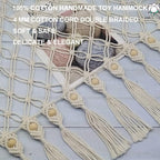 Large Stuffed Animal Net or Hammock, Boho Macrame Toy Hammock with LED Lights, Decorate Room Space Saving Pet Net for Stuffed Animals, Suitable for Nursery, Playroom, Kids Bedroom - style: A