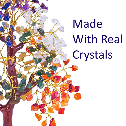 7 Chakra Tree of Life, Crystals and Healing Stones, Birthday Gifts for Women - Crystal Tree for Positive Energy, Home Office Decor, Cool for Women Under 30, Secret Santa Gift - color: Seven Chakra Tree