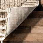Nuloom Kerry Beige, 6' Round, Geometric, Soft and Cozy, High Traffic, Stain Resistant, Easy Clean, Durable Area Rug for Bedroom, Living Room, Dining Space, Den, Foyer, Entryway - color: Kerry Beige, size: 6' (Round)