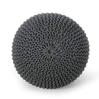 Nahunta Knitted Round Pouf - Cotton - Gray - color: Grey