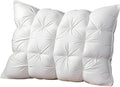 Shatex Hand-Tufted Pillow, Dual-Sided Design Hotel Quality Bed Pillow for Side, Back, and Stomach Sleepers, White, 28 x18 in (Single Pack)