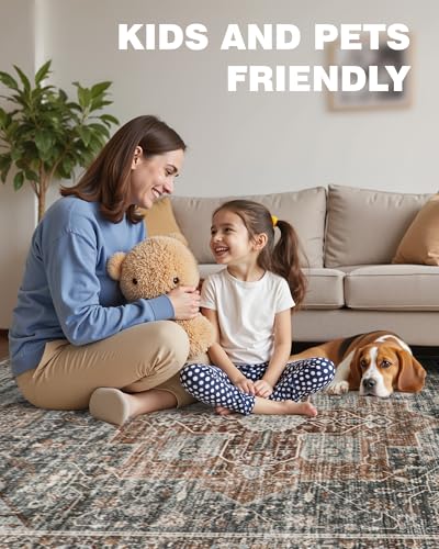 Washable Runner Rug 2x3 Runners for Hallways, Ultra-Thin Carpet Runners for Entryway Anti Slip Backing Runner Rugs for Kitchen Laundry Room Indoor Hallway (Grey/Brown/Tan) - color: Grey/Brown/Tan, size: 2'x3'(Runner)