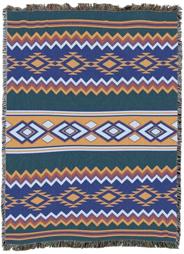 Pure Country Weavers Sunset - Western Tapestry Throw Blanket Woven from Cotton - Made in The USA (72x54) - color: Sunset