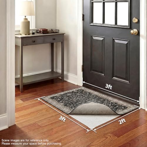 Veken Rug Gripper Pad for Hardwood Floors, Thick Non Slip Rug Pads for Area Rugs, Rug Grippers for Tile Floors, Under Carpet Anti Skid Mat, Keep Your Rugs Safe and in Place, 2x3 Ft - size: 2' x 3' (Rectangular), style: White