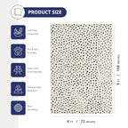 Abani Neutral Collection Cream Area Rug 6' x 9' for Living Room, Bedroom - Modern Design - Durable & Easy to Clean - color: Black, size: 6' x 9' (Rectangular)