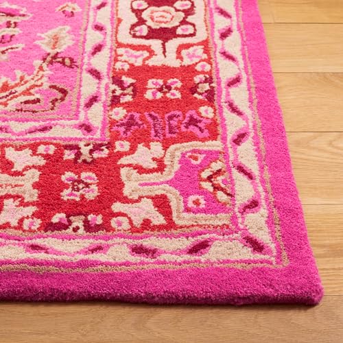 SAFAVIEH Bellagio Collection Runner Rug - 2'3" x 13', Red & Pink, Handmade Medallion Wool, Ideal for High Traffic Areas in Living Room, Bedroom (BLG545B) - color: Red/Pink, size: 2'3" x 13' (Runner)