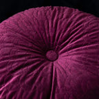 vctops Velvet Soft Round Chair Pads Cute Gradient Pom Pom Indoor Dining Chairs Cushion (Purple, Diameter 16") - color: Purple, style: Diameter 16 Inch