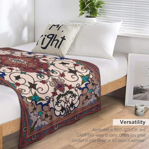 Boho Throw Blanket,Farmhouse Vintage Traditional Ethnic Textures Pattern Soft Throw Blanket for Couch Sofa Camping Office Travel Home Bedroom Decor All Seasons 30"x40" - color: Boho-14, size: 30x40in