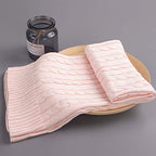 NTBAY 100% Pure Cotton Cable Knit Toddler Blanket, Super Soft Warm Breathable 30x40 Baby Blanket for Crib, Stroller, Nursery, Travel, Newborn, 30x40 Inches, Baby Pink - color: Baby Pink