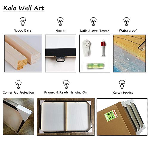 KLVOS Abstract Mountain Canvas Wall Art Large Nature Scenery Wall Decor Sunrise Desert Cactus Wilderness Minimalism Rustic Landscape Picture Print Artwork for Living Room Bedroom Office Home Decor