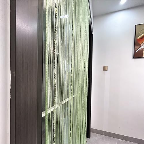 ave split 100cmX200cm Decorative Door String Curtain Beads Wall Panel Fringe Window Room Divider Blind for Coffee House Restaurant Parts Door Divider Beads Tassel Screen Decoration (Fruit green25£© - color: Fruit Green