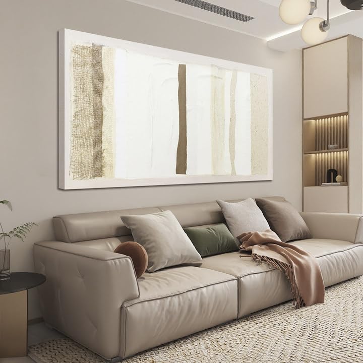 Abstract Wall Art Decor Modern Canvas Art Wall Decor Brown And White Wall Art Decor Minimalist Wall Art Prints Neutral Canvas Wall Art for Living Room 20"X40" for Room Bedroom Office Decor - color: Brown, size: 40"L x 20"W
