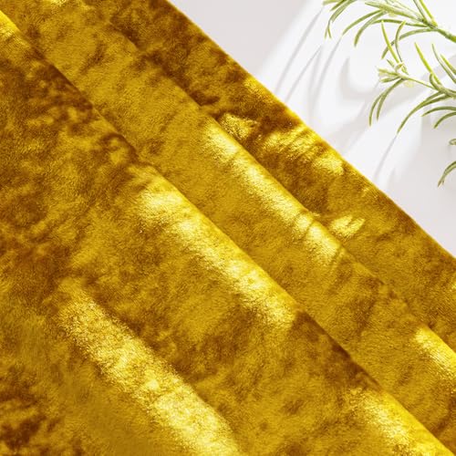 MIULEE Velvet Throw Pillow Covers Set of 2, Soft Neutral Decorative Pillow Cases with Luxurious Textured Vintage Cushion Covers for Home Decor Couch Sofa Bed,Golden Mustard Yellow18x18 inch - color: Golden, size: 18" x 18" (Pack of 2)