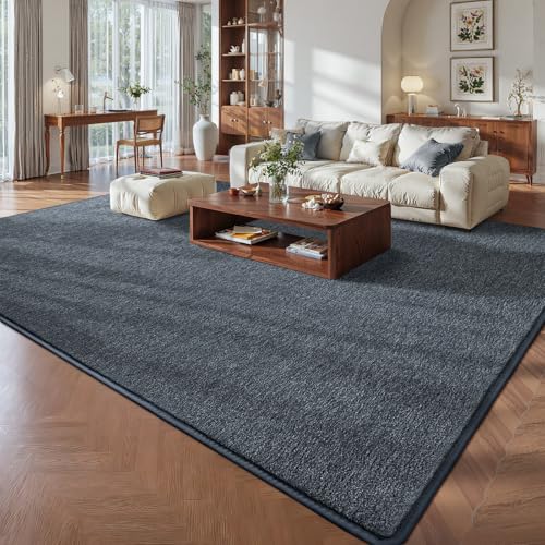 Pettop 4x6 Blue Grey Area Rugs for Living Room Bedroom, Thickened Memory-Foam Throw Carpet, Modern Minimalist Super Soft Kids Boys Girls Rug, Non-Slip and Washable Carpets for Dorm Home Decor - color: Blue Grey-white, size: 4' X 6' (Rectangular)