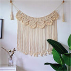 Macrame Woven Wall Hanging Curtain Fringe Garland Banner Boho Shabby Chic Bohemian Wall Art Decor