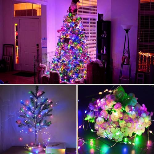 kolpop 6 Pack LED Fairy Lights Battery Operated, Mini Twinkle String Lights Battery Powered Waterproof for Christmas Mason Jars Party,Multicolor - color: Multicolor, size: 6 Pack