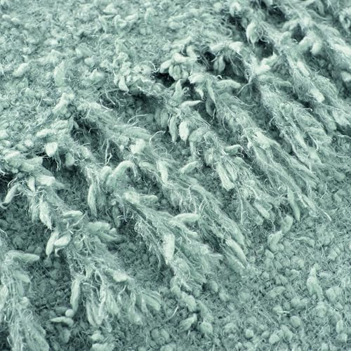 Knit Throw Blanket Fluffy Fuzzy Soft Lightweight Cozy Farmhouse Tassels Chunky Knitted Throws for Couch Sofa Bed (Sage Green, 50"x60") - color: Sage Green, size: 50"x60"
