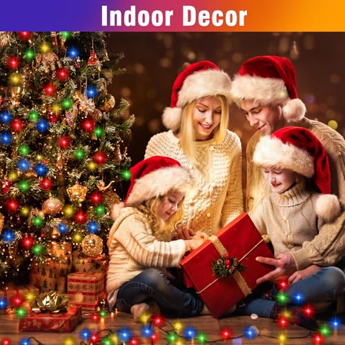 Nisocy 200 LED 4 Color Christmas String Lights, Multicolor Fairy Lights with Green Wire, 8 Modes Plug in Christmas Tree Lights for Indoor Outdoor Holiday Decorations, Party, Patio, Home Décor(66FT) - style: 66FT, RGB